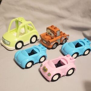 Lego Duplo Lot Of 5 Cars  Changeable